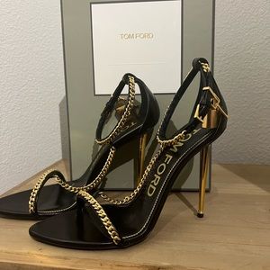 Tom ford padlock sandals 39 NWT box and dust bag